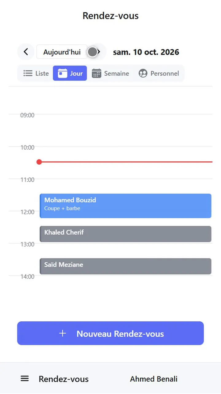 Le même agenda sur un téléphone Android
