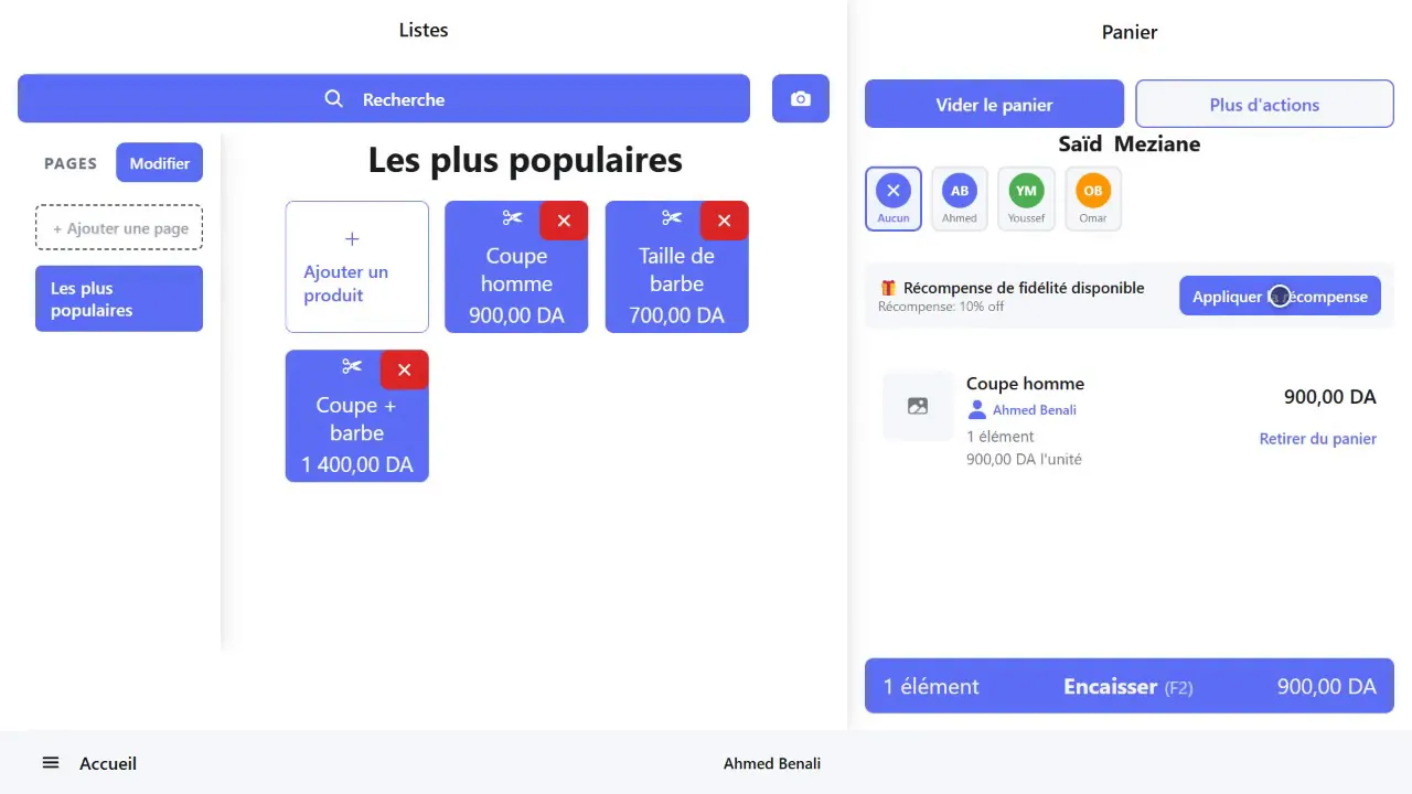 Panier avec une récompense de fidélité disponible